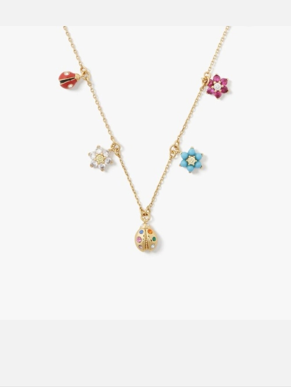 NWT New Kate Spade Nature Walk Ladybug Charm Necklace